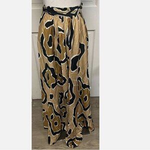 Vintage y2K Just Cavalli silk leopard animal print maxi skirt 38 Italian xs 0 2